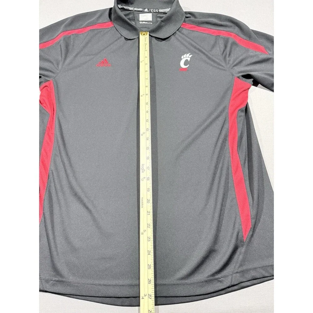 Adidas Climalite XL Black/Red Cincinnati Bearcats Polo Shirt